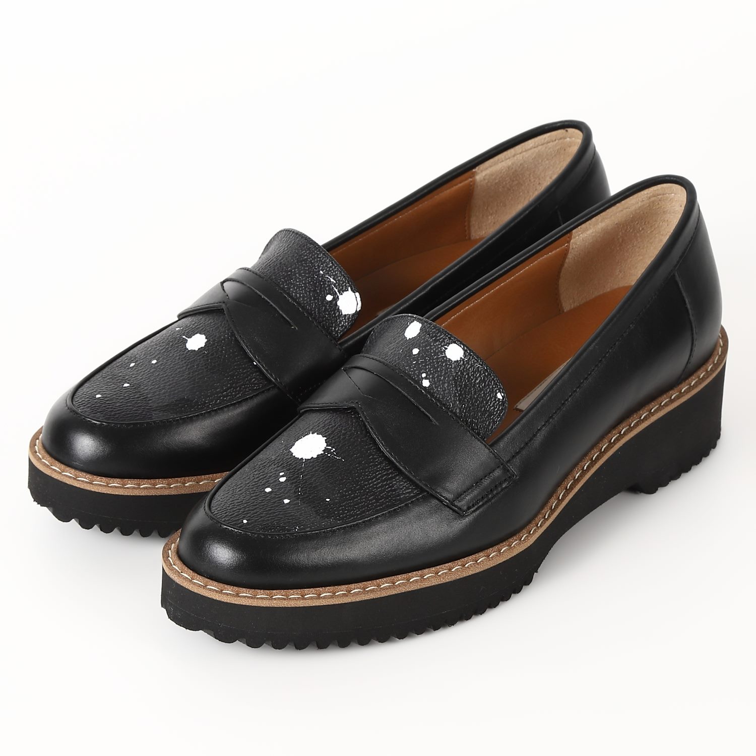 BARCLAY × GENTIL BANDIT カモフラ柄ローファー【直営店限定】 ブラックスムース×カモフラ＜BC04-2957G-BLK＞