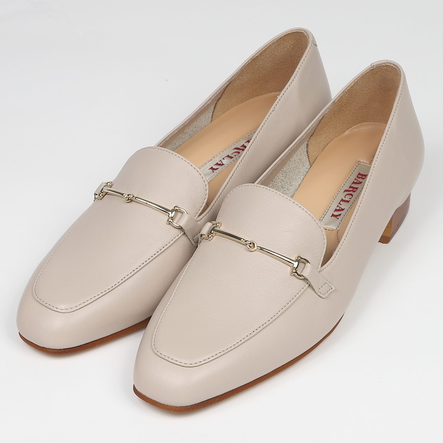 BARCLAY細ビットローファー　ベージュ