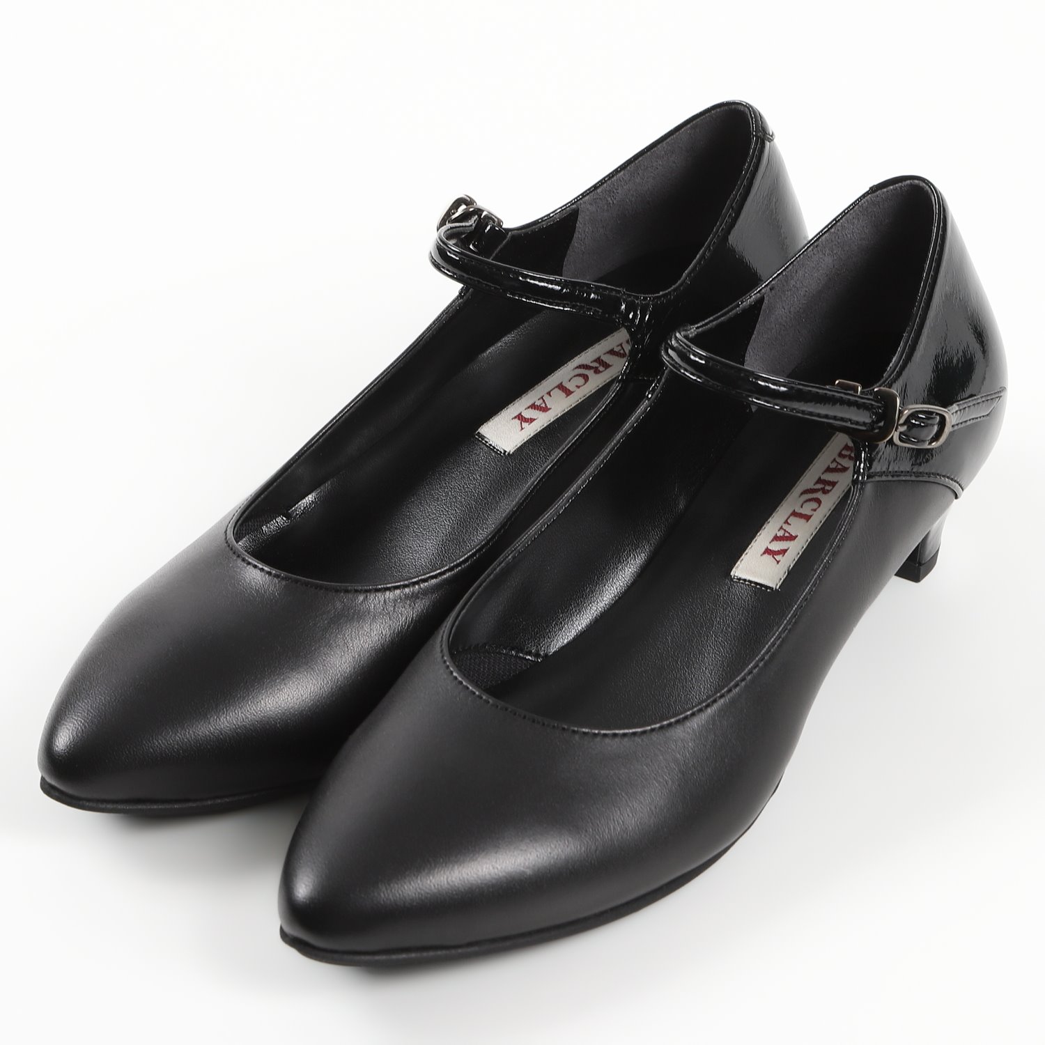 BARCLAY異素材コンビパンプス　ブラック