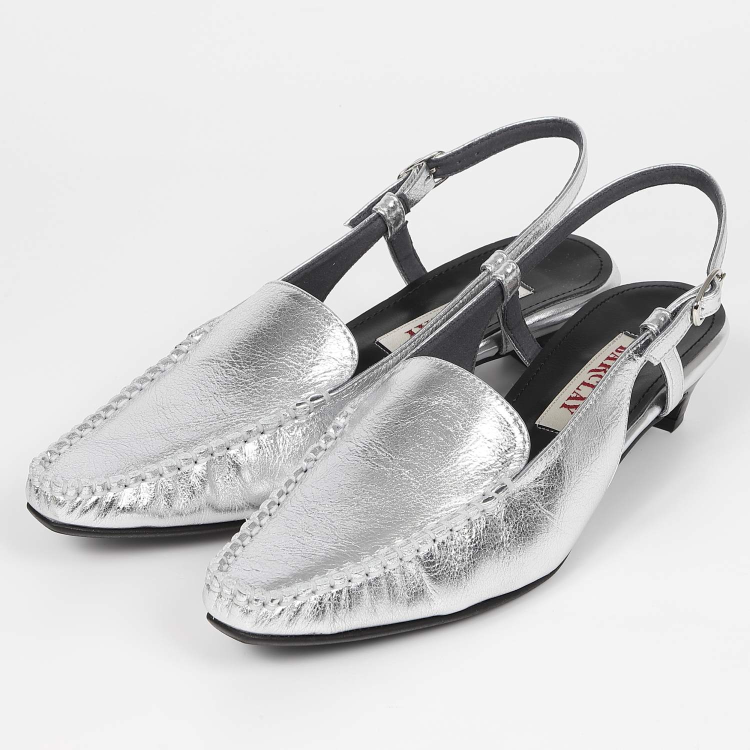 BARCLAYモカシンバックバンドシューズ　シルバー