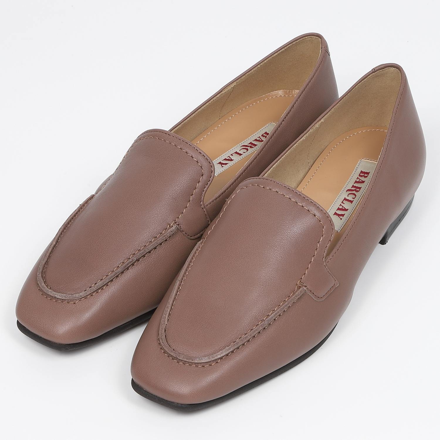 BARCLAYシンプルオペラシューズ　ダークベージュ