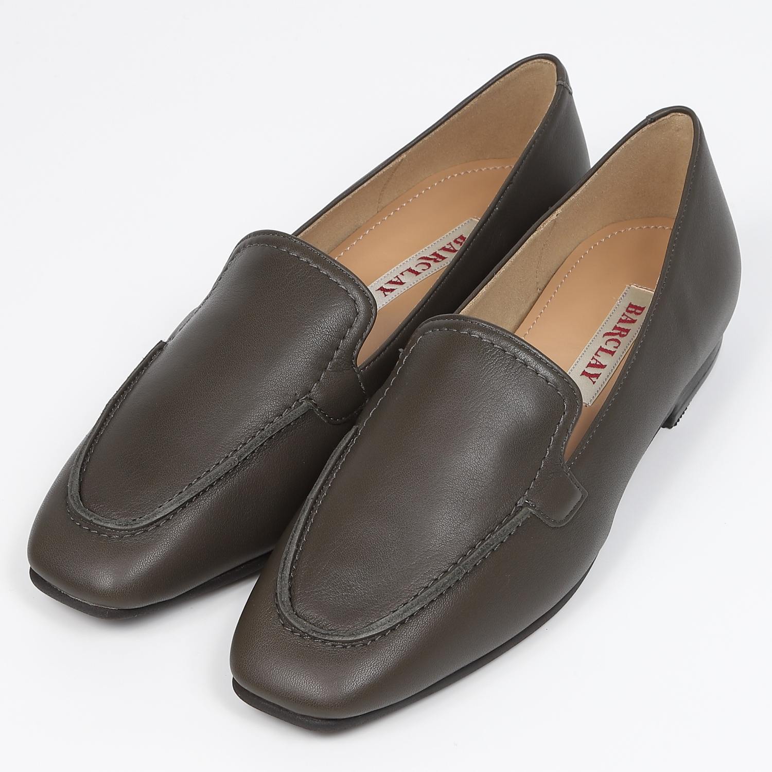 BARCLAYシンプルオペラシューズ　オリーブ