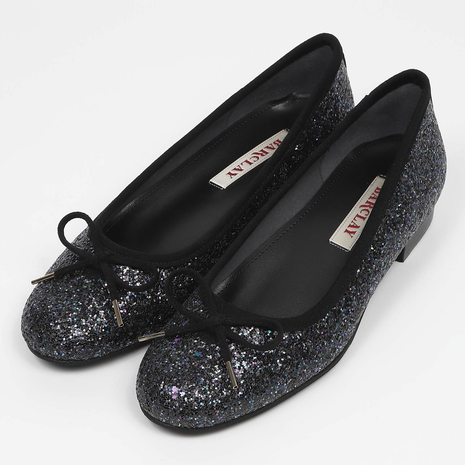 BARCLAYラウンドトゥバレエシューズ　ブラック