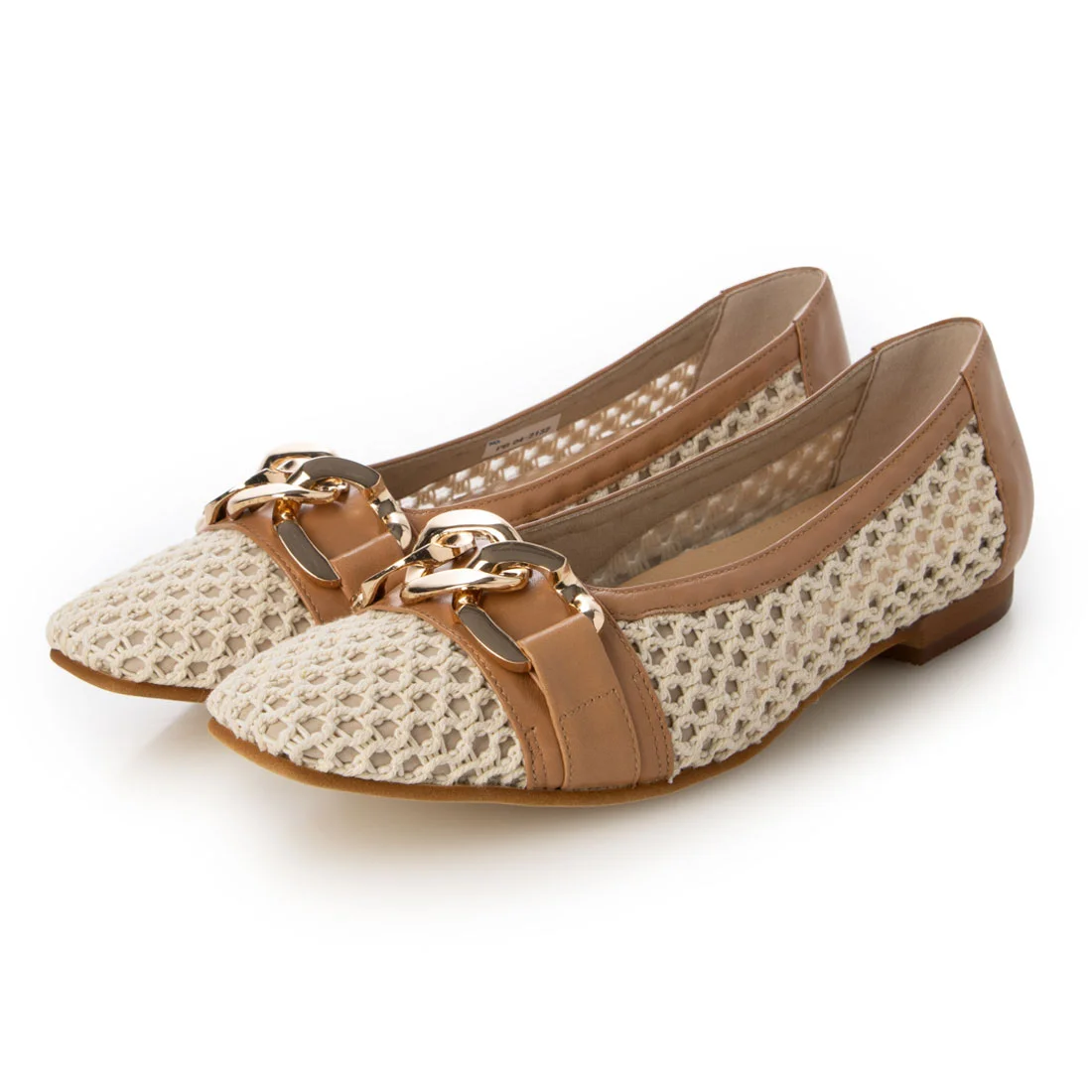 BARCLAYチェーンビットカジュアルシューズ　ベージュコンビ