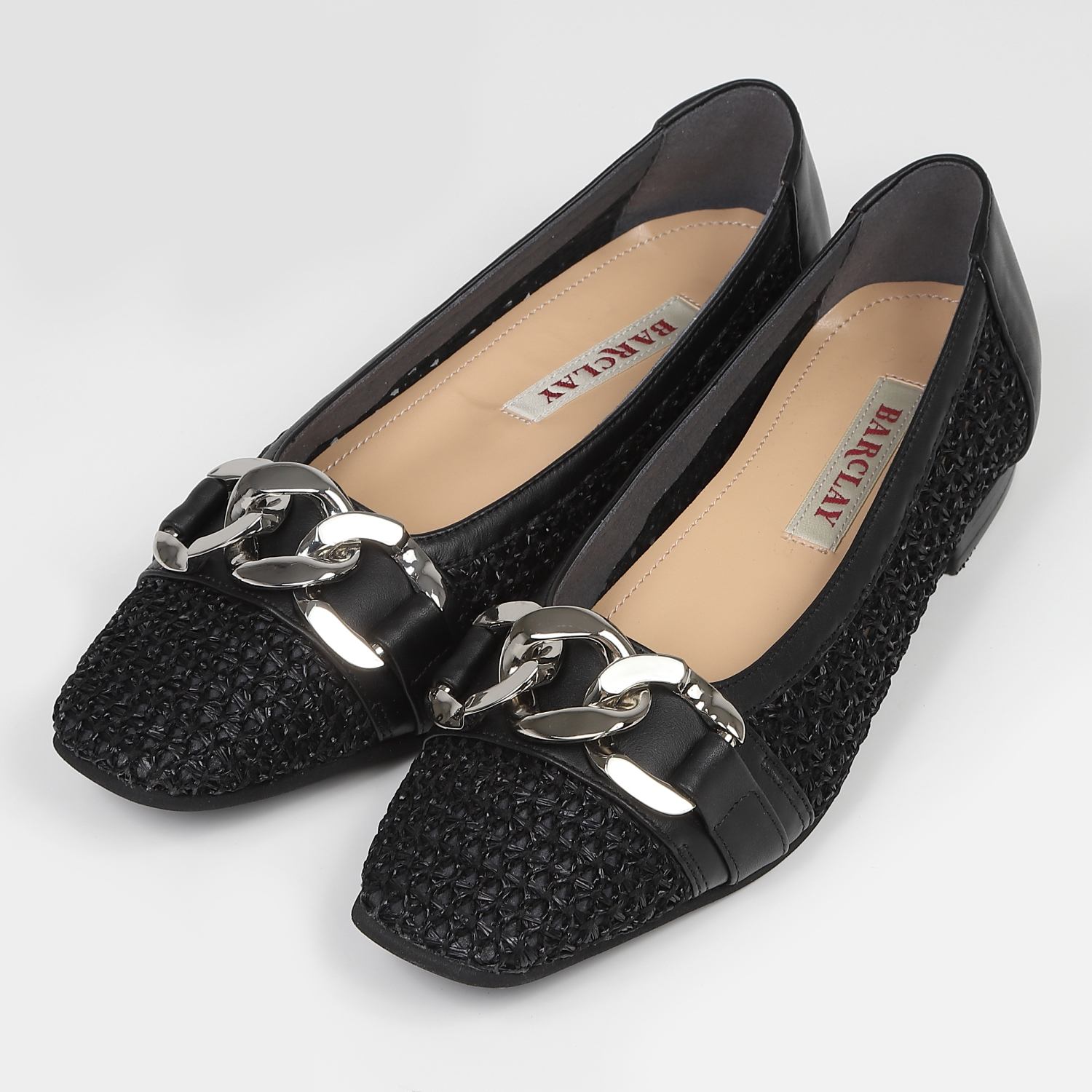 BARCLAYチェーンビットカジュアルシューズ　ブラック