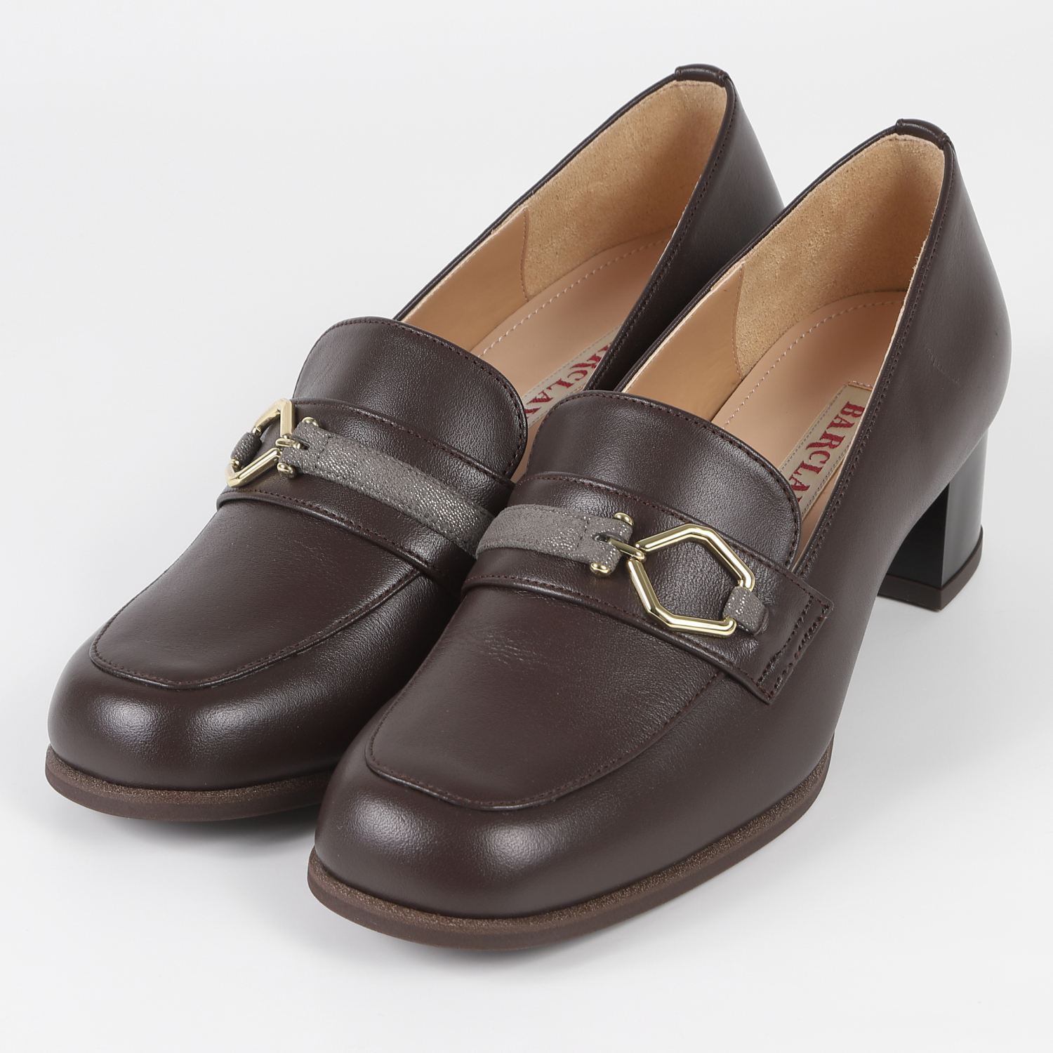 BARCLAY  4.5cmヒールアップローファー　チョコ