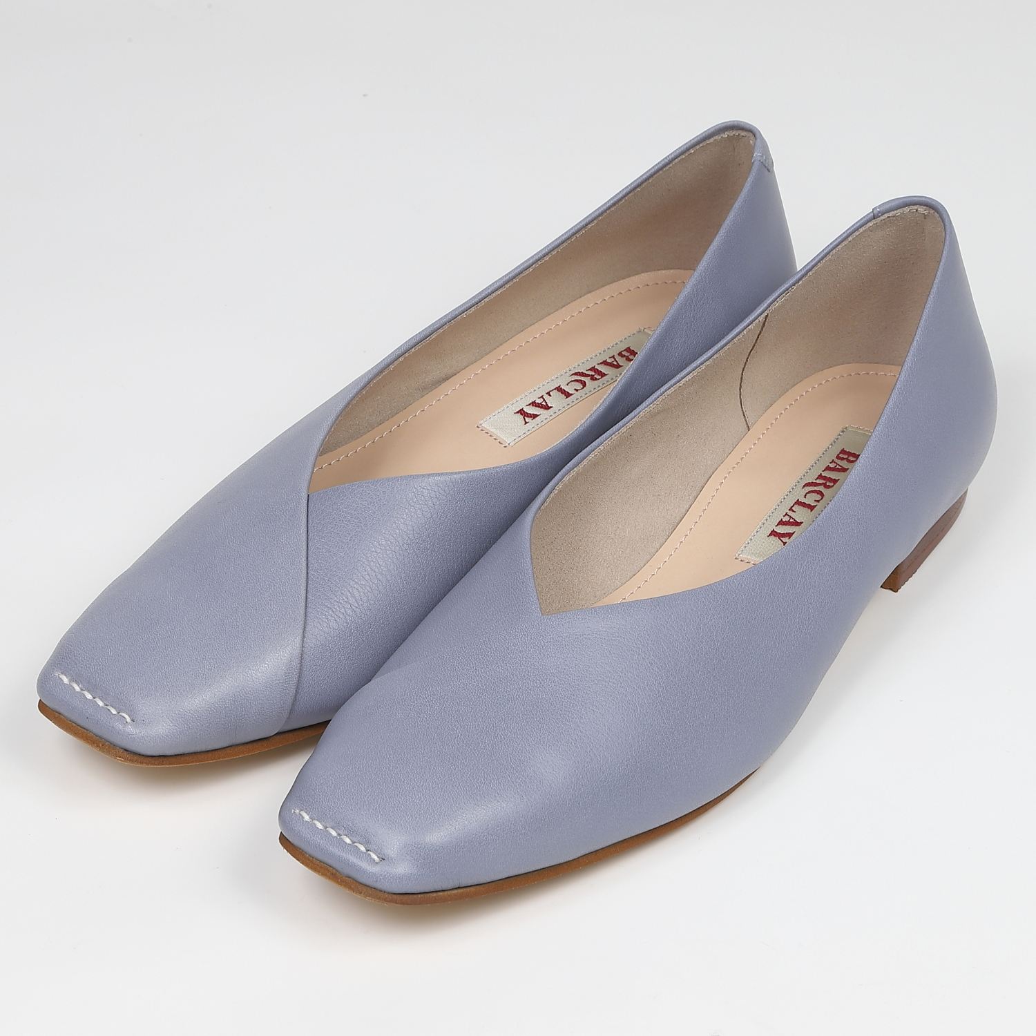 BARCLAY（バークレー）アウトステッチVカットシューズ シルバー2