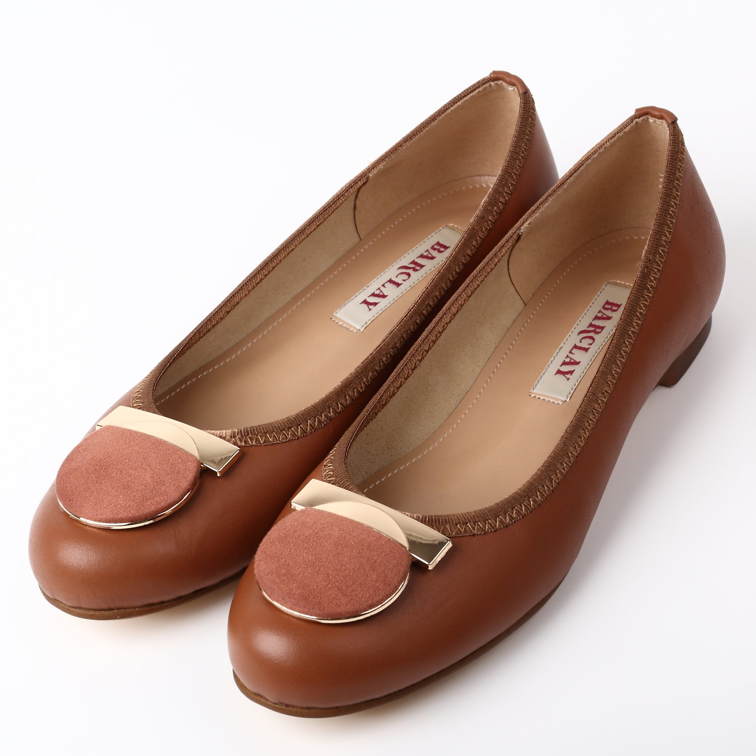 BARCLAYオーナメントカッターパンプス　キャメル