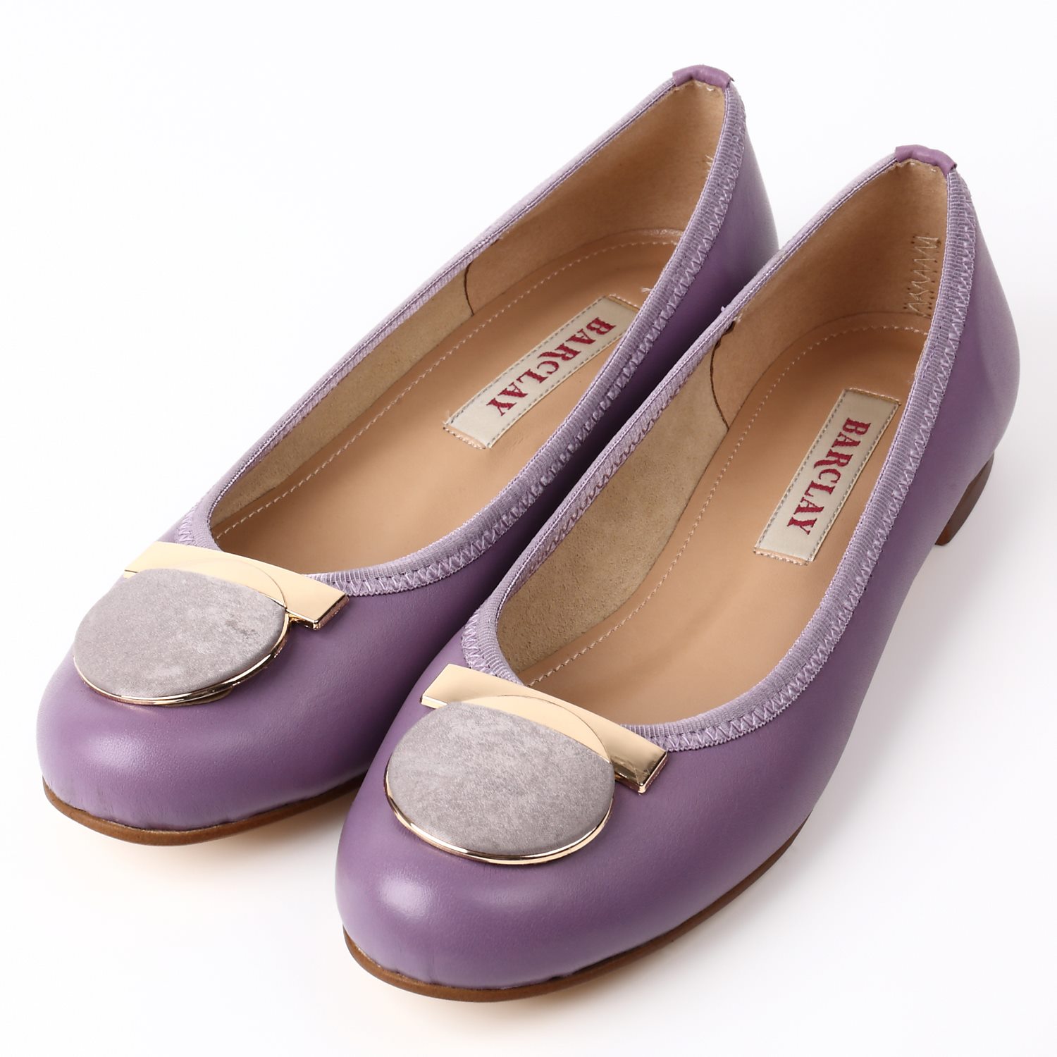 BARCLAYオーナメントカッターパンプス　パープル