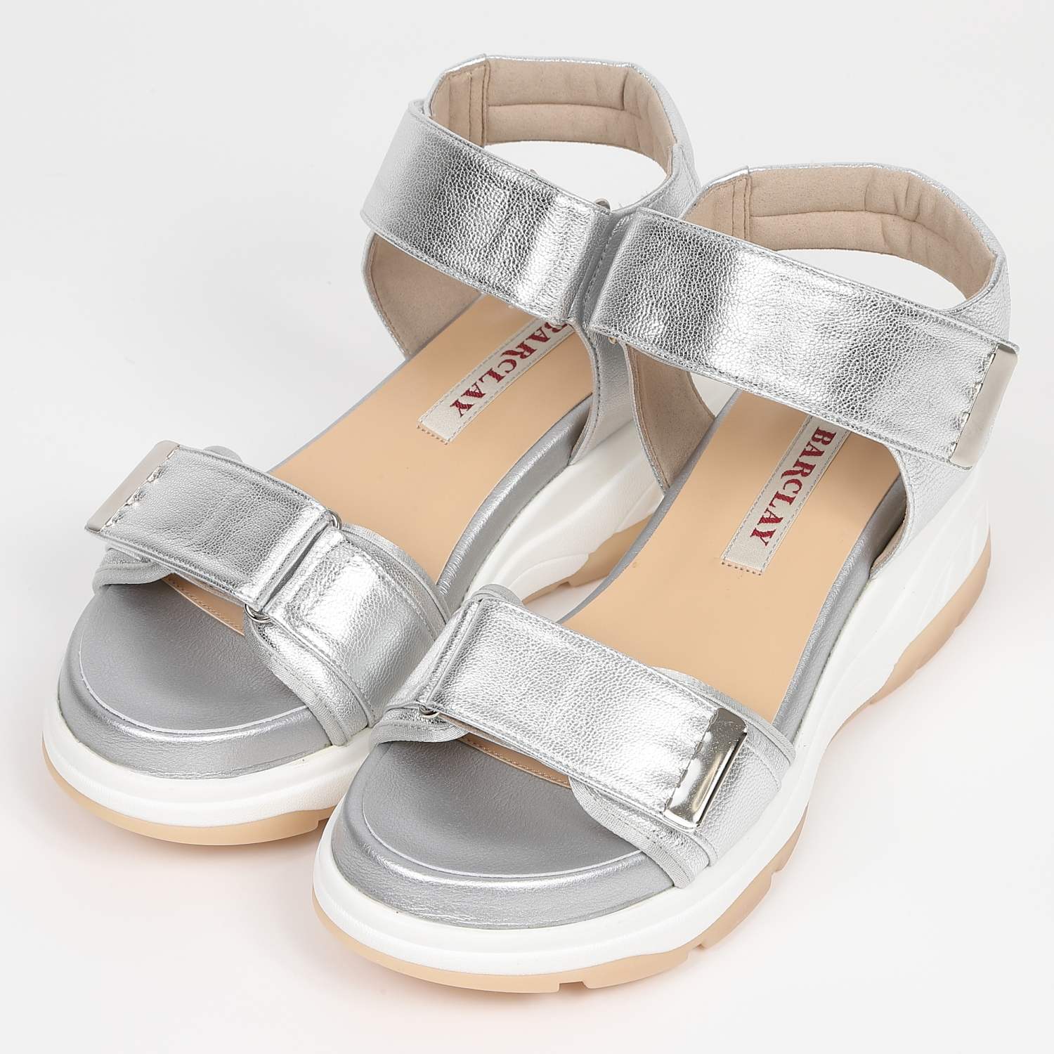 BARCLAYベルトスポーツサンダル　シルバー