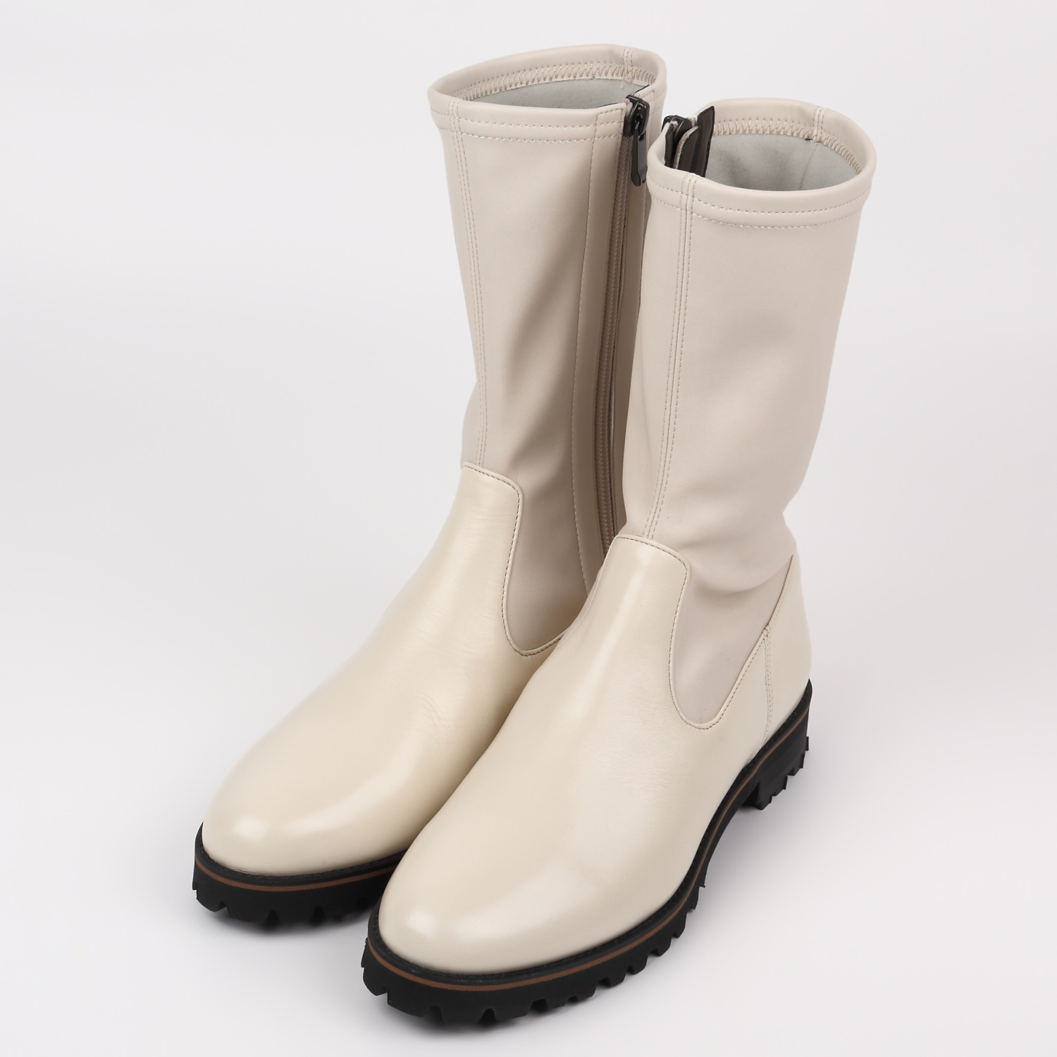 BARCLAYタンクソールストレッチブーツ　　アイボリー