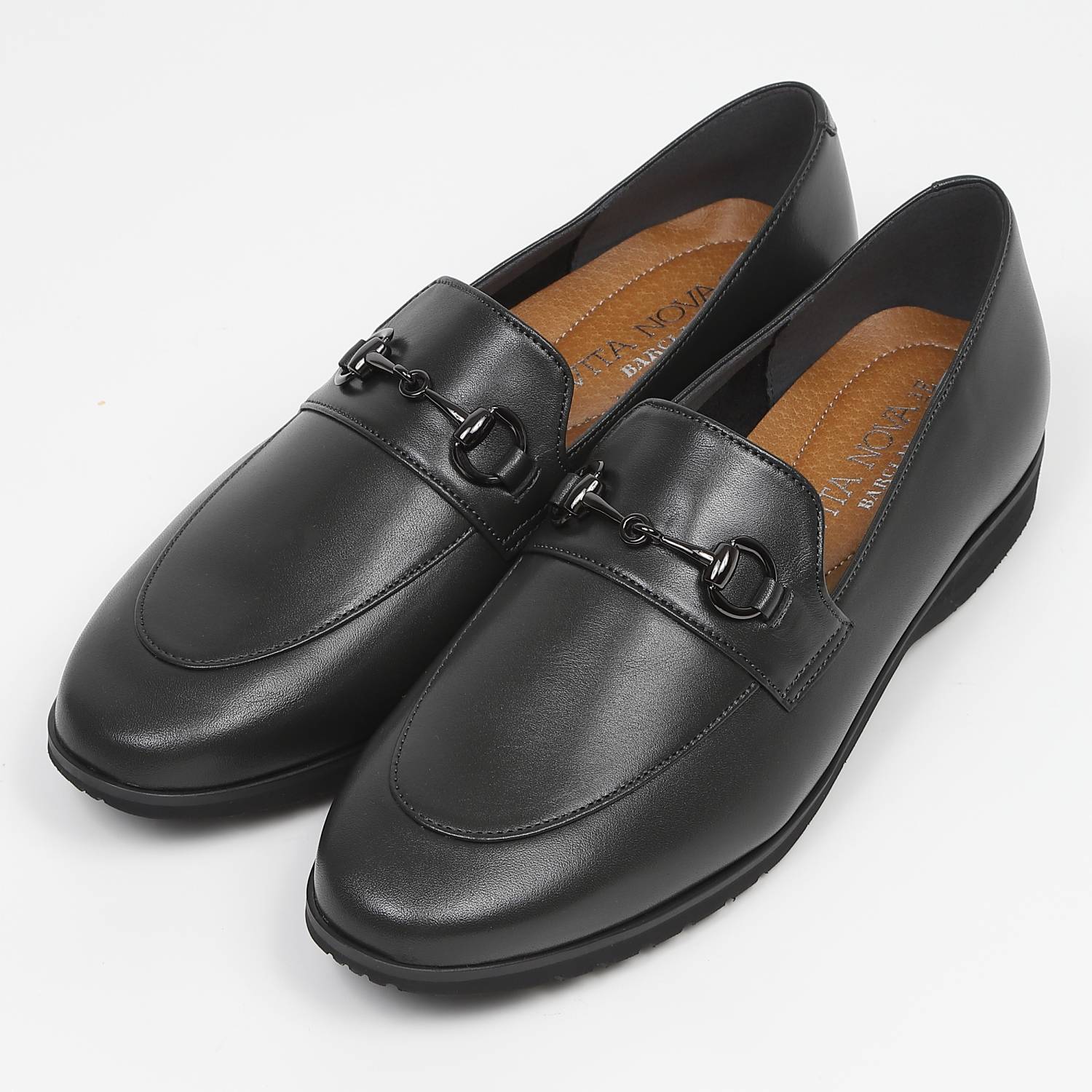 VITA NOVAラウンドトゥローファー　ダークグリーン