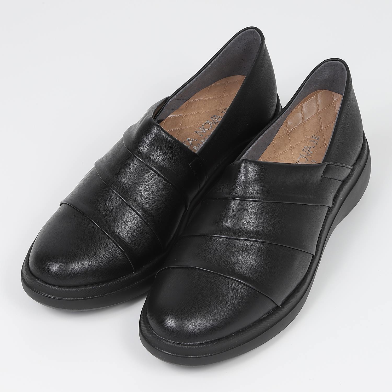 VITA NOVA晴雨兼用ストレッチ素材カジュアルシューズ　ブラックファブリック