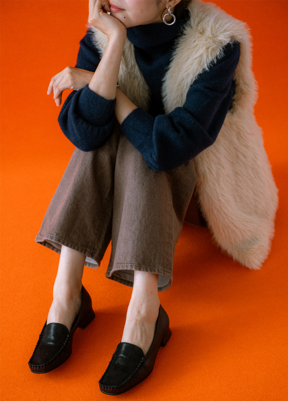 BARCLAY（バークレー）シンプルモカシンパンプス