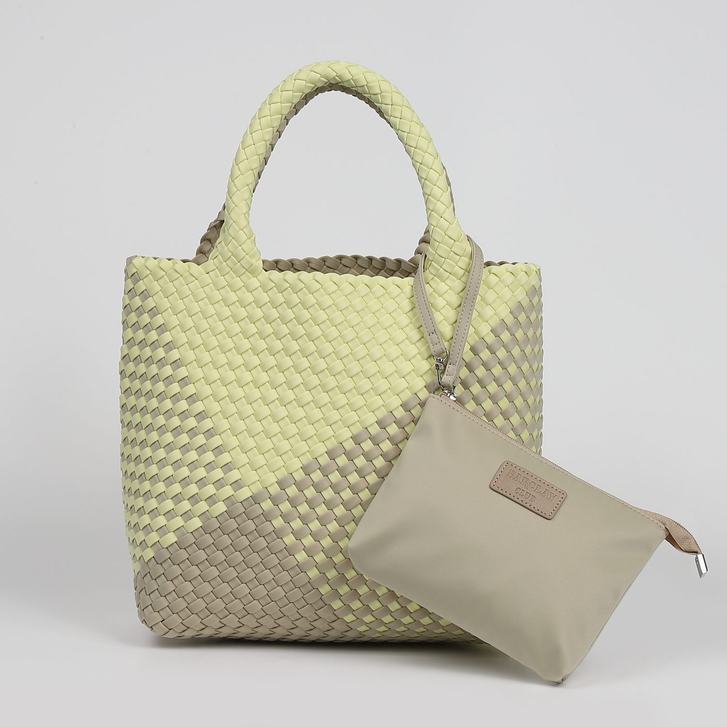 BARCLAY CLUB ポーチ付きメッシュトートバッグ　イエロー