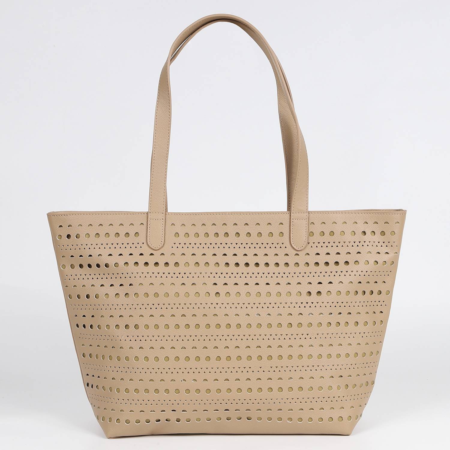 BARCLAY CLUB レザーカットトートバッグ　オーク