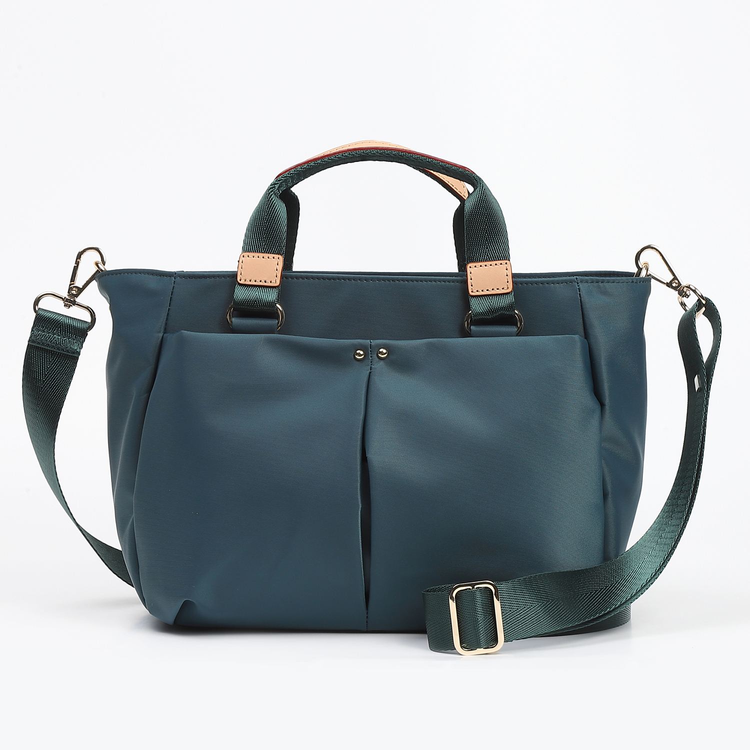 BARCLAY CLUB ナイロンミニトートバッグ　ブルーグリーン