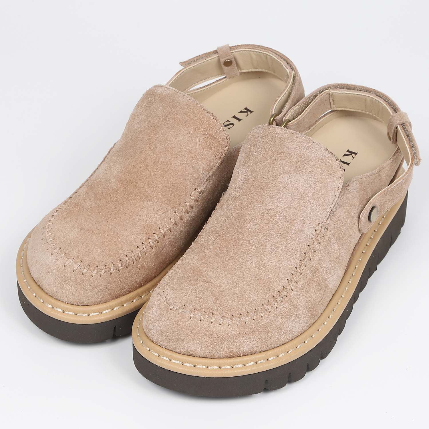 KISCOサボサンダル　ベージュスエード