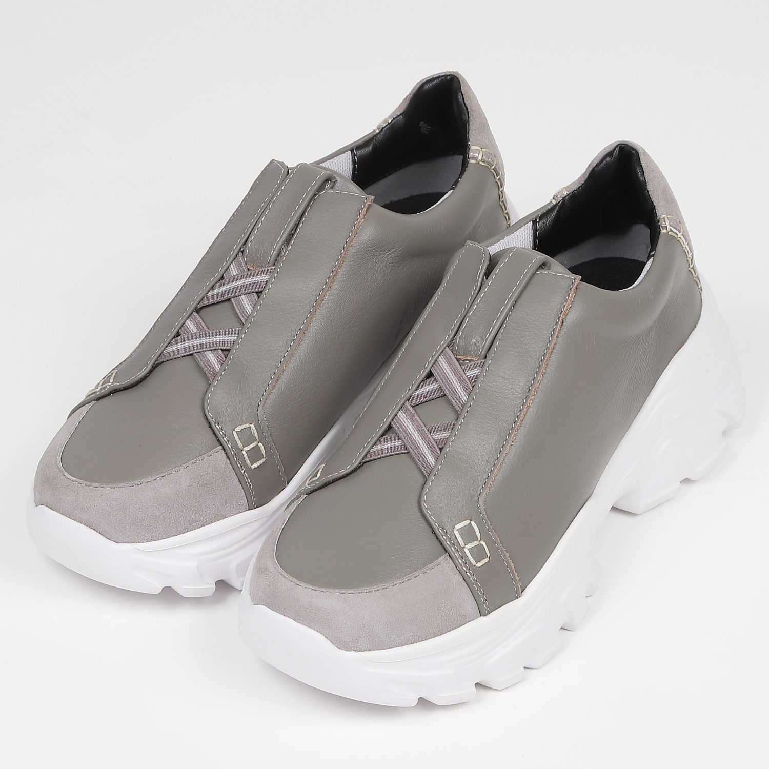 KISCO（キスコ）クロスゴムブラッチャースニーカー ブラック｜BARCLAY