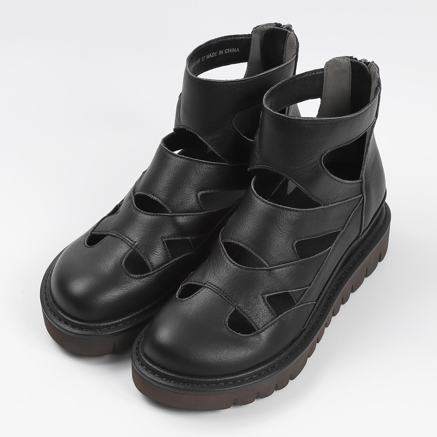 KISCOグルカ調ブーツサンダル　ブラック