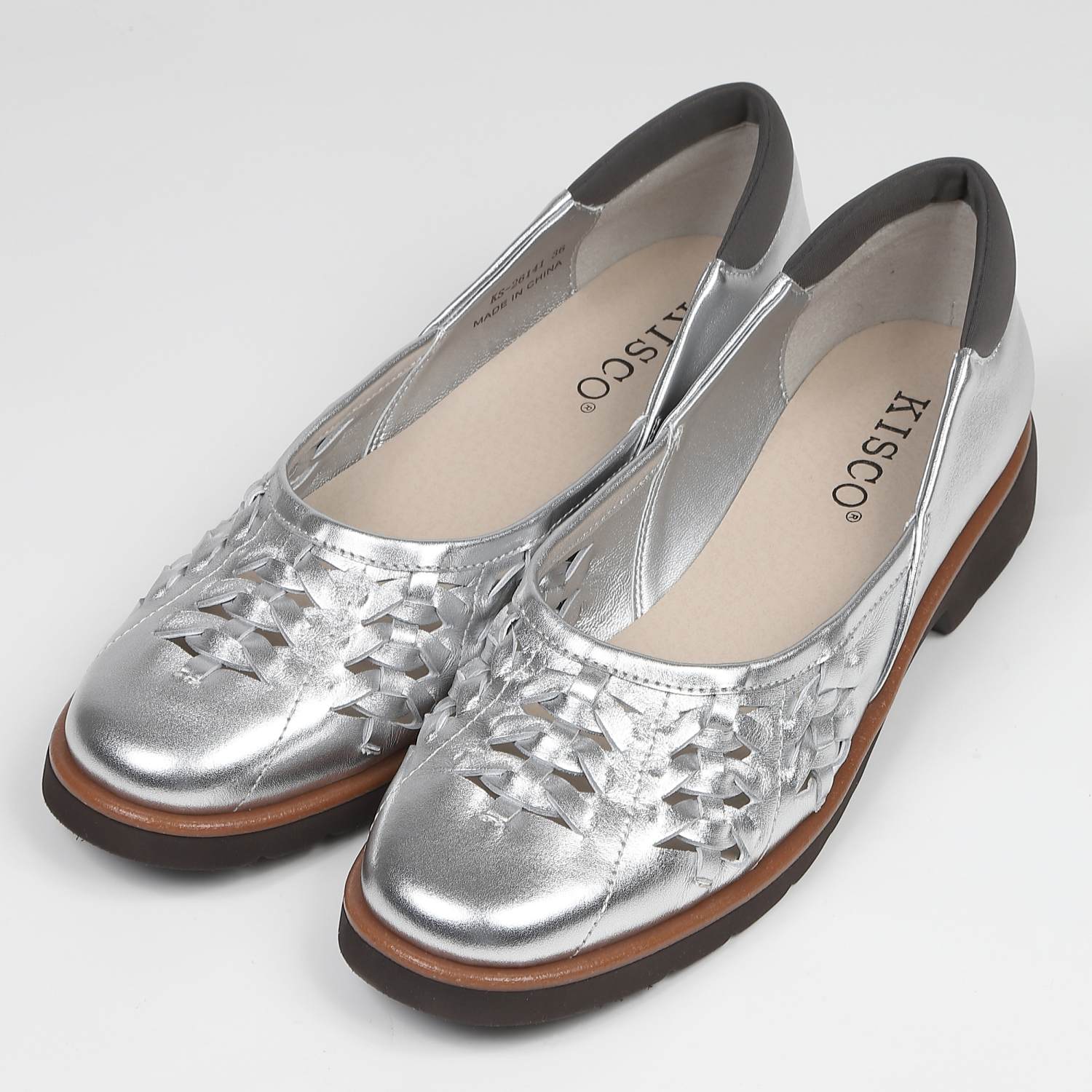 KISCOメッシュシューズ　シルバー