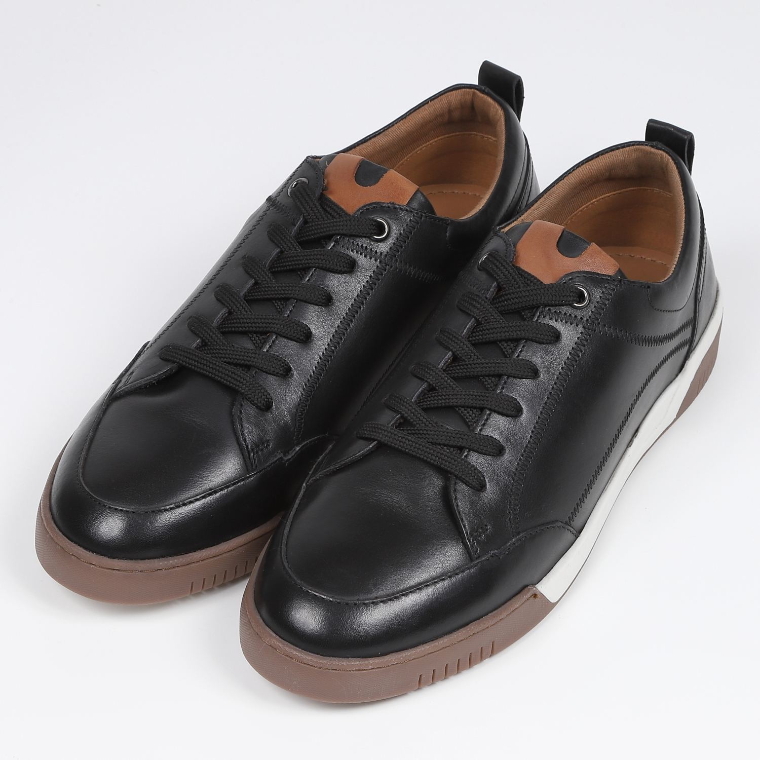 KISCO MEN'S レザースニーカー 　ブラック